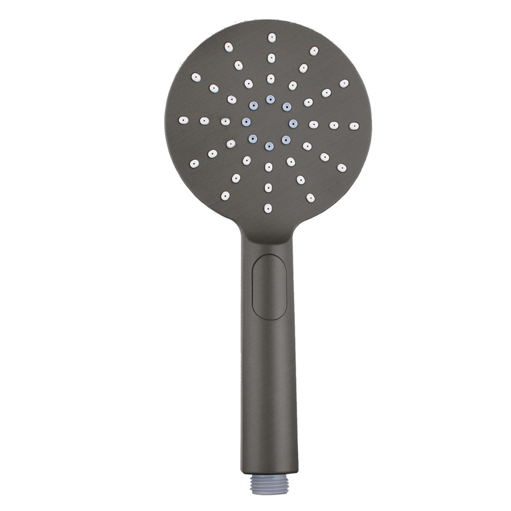 Round 3 Functions Gun Metal Grey ABS Handheld Shower