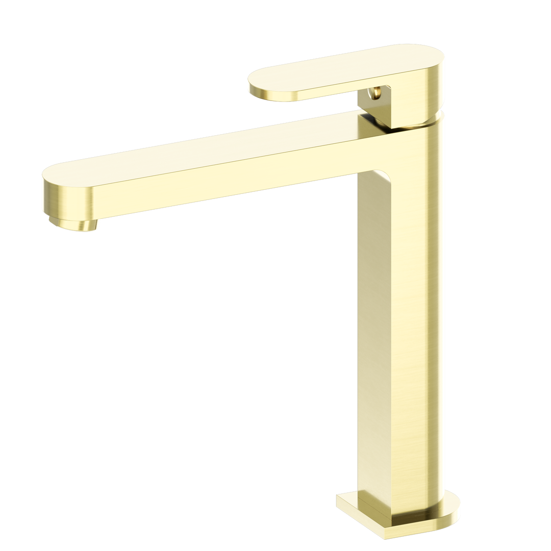 ECCO TALL BASIN MIXER BRUSHED GOLD