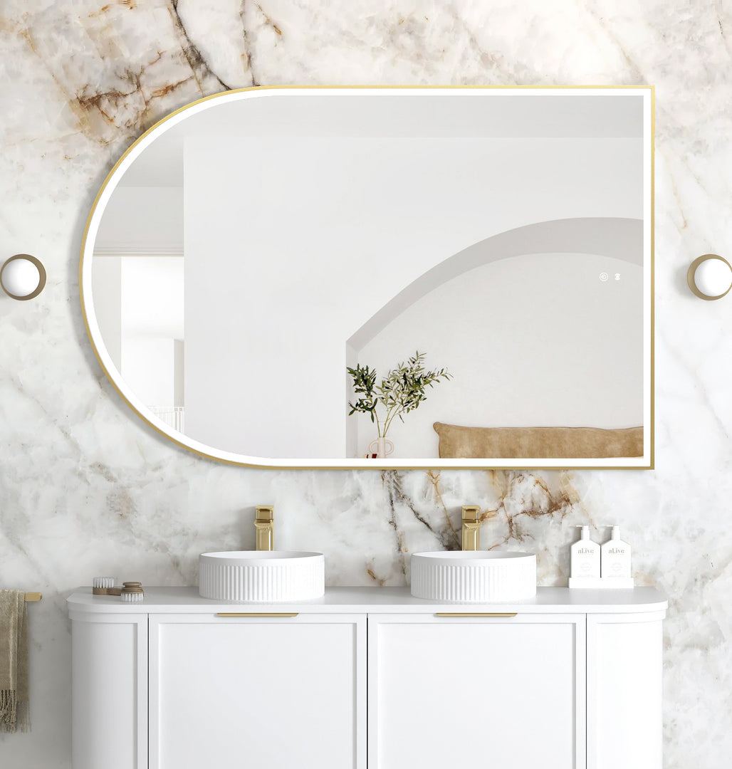 LED Archie 1500x1000  Metal Frame Mirror