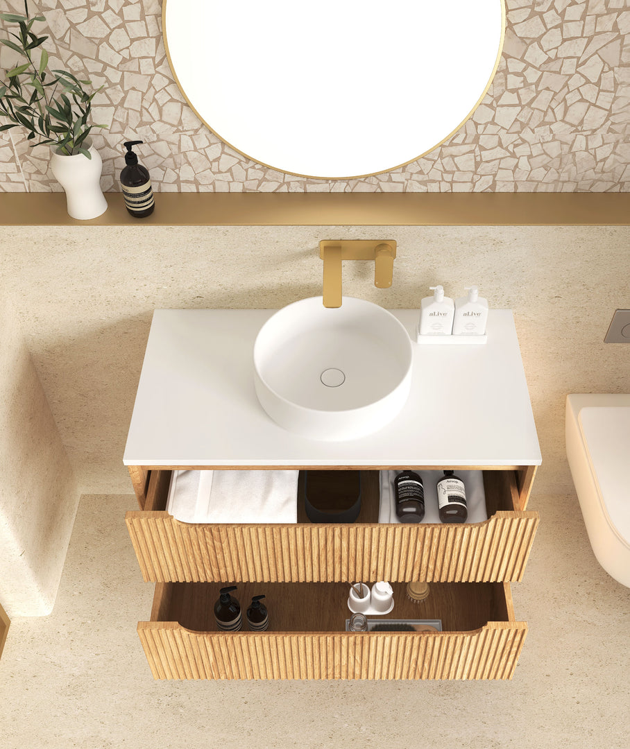 Byron Fluted with Stone Top
