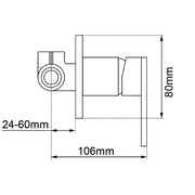 LUCID PIN Series Round Chrome Wall Mixer(color up)