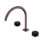 Load image into Gallery viewer, Serenity Bath/Kitchen Set Arc Spout With Marquina Black Handle Brushed Bronze
