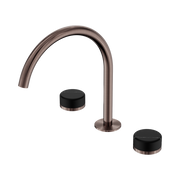 Serenity Bath/Kitchen Set Arc Spout With Marquina Black Handle Brushed Bronze