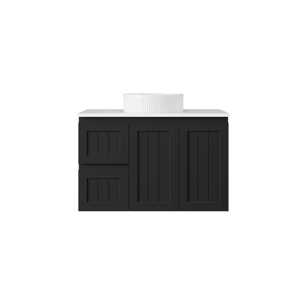 Achill Federation Ensuite Wall Hung Vanity Matte Black