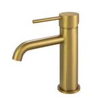 Load image into Gallery viewer, LUCID PIN Series Round Brushed Brass Basin Mixer
