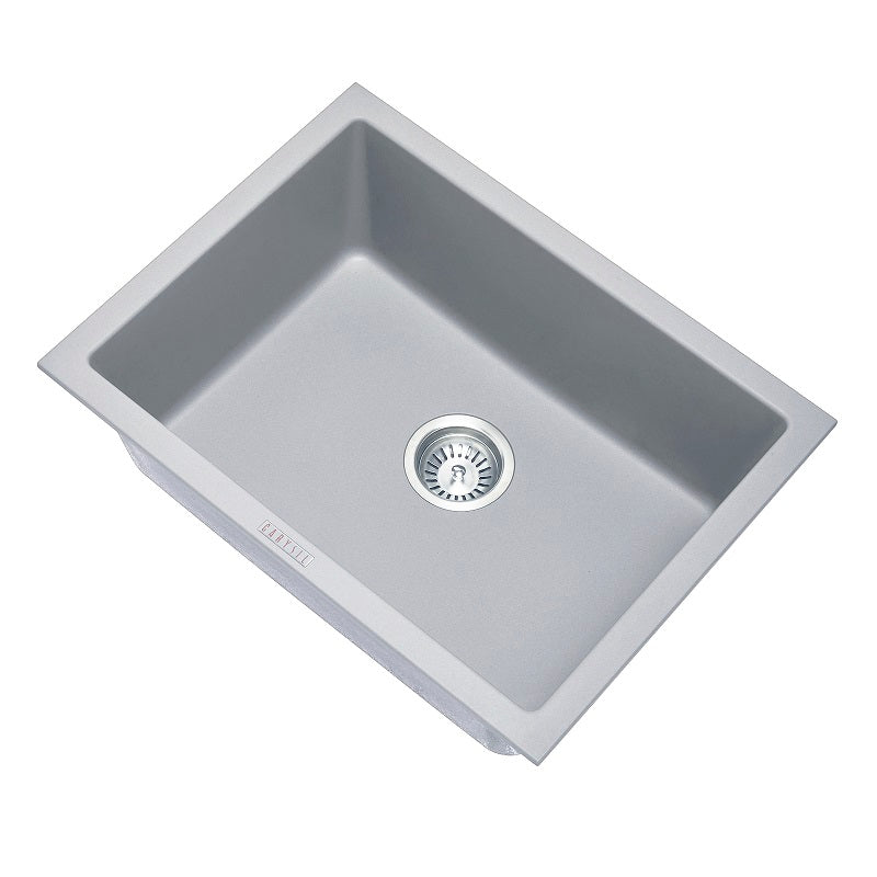Concrete Grey Carysil Big Bowl Granite Single Bowl Stone Kitchen Sink 610*457mm
