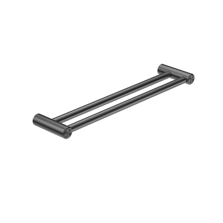 MECCA CARE 25MM DOUBLE TOWEL GRAB RAIL 600MM GUN METAL