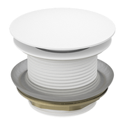40MM BATH POP-UP PLUG WITH REMOVABEL WASTE NO OVERFLOW MATTE WHITE