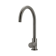 Round Pinless Gooseneck Kitchen Mixer Tap - Shadow