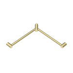 Load image into Gallery viewer, MECCA CARE 32MM WRAP AROUND CORNER GRAB RAIL 600X600MM BRUSHED GOLD
