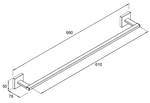 Load image into Gallery viewer, Square 24&quot; Towel Bar
