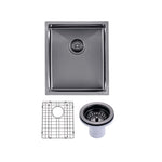 Load image into Gallery viewer, 390x450x215mm Gunmetal Stainless Steel PVD Single Bowl Kitchen Sink
