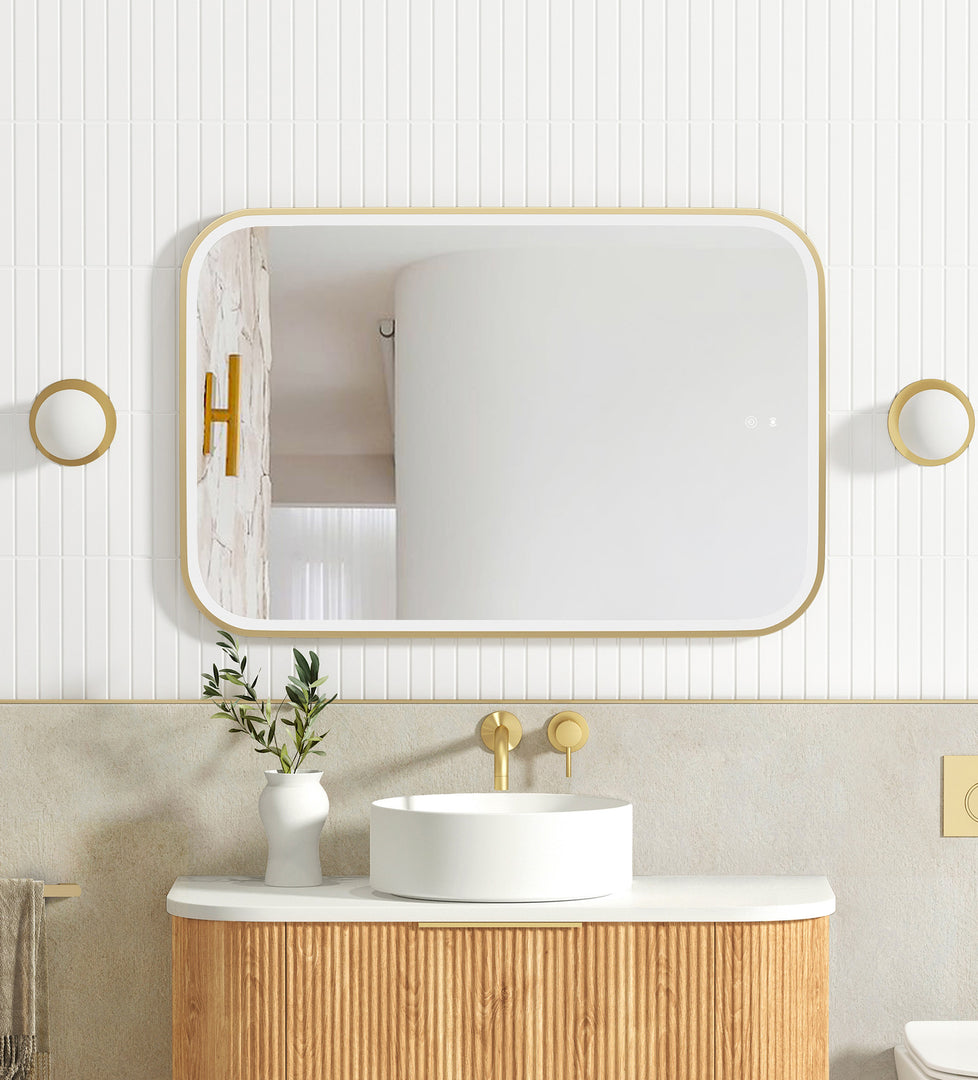 LED Newport Metal Frame Mirror