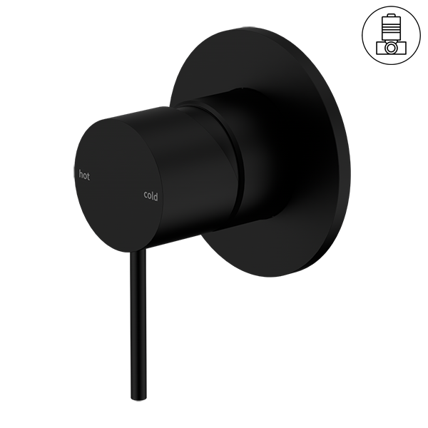 MECCA SHOWER MIXER 80MM PLATE MATTE BLACK