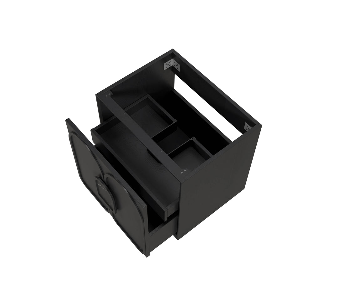 Laguna Black American Oak Wall Hung Vanity