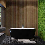 BelBagno Sapphire black acrylic free standing bath