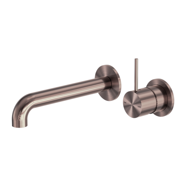MECCA WALL BASIN/BATH MIXER HANDLE UP 185 MM BZ (SEPARATE BACK PLATE)