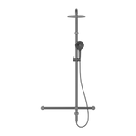 Load image into Gallery viewer, MECCA CARE 32MM T BAR GRAB RAIL 1100X750MM TWIN SHOWER SET GUN METAL
