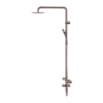 Load image into Gallery viewer, MECCA CARE 32MM T BAR GRAB RAIL 1100X750MM TWIN SHOWER SET BRUSHED BRONZE
