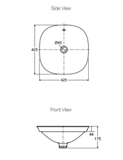 Veil Essential Vessel, Square, Slim Rim