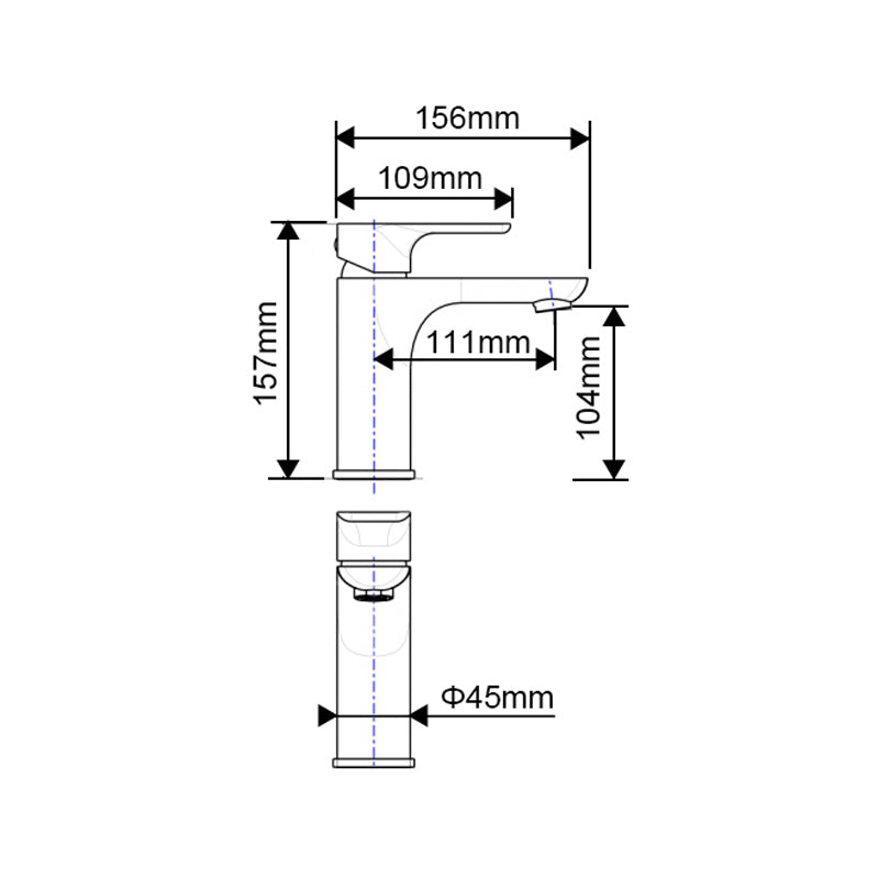 VOG Series Gun Metal Grey Basin Mixer