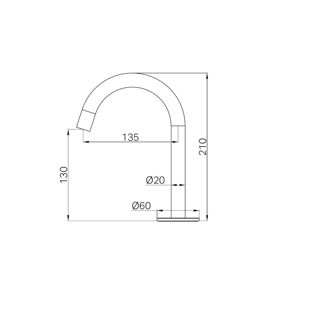 Serenity Basin Arc Spout Brushed Nickel