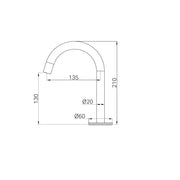 Serenity Basin Arc Spout Brushed Nickel