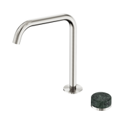 Serenity Progressive Bath/Kitchen Mixer Edge Spout With Verde Alpi Handle Brushed Nickel