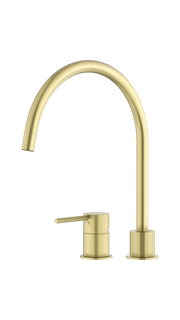 Round Deck Mounted Mixer - PVD Tiger Bronze