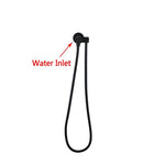 Load image into Gallery viewer, Round Black Shower Rail without Handheld Shower(Stainless Steel Hose)
