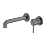 Load image into Gallery viewer, Zen SS316L Wall Basin/Bath Mixer Separate Back Plate 230mm Spout Graphite
