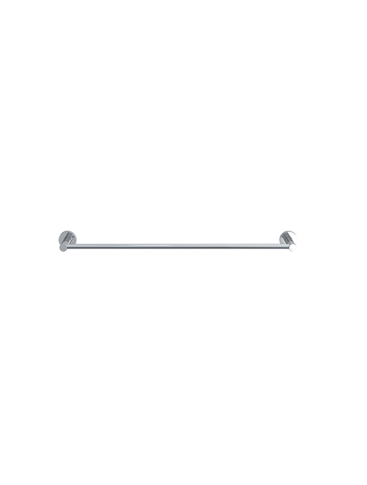 Round Single Towel Rail 600mm - Polished Chrome