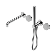 Serenity Progressive Shower System With Spout With Carrara Handle And Slim Shower Chrome