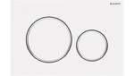 Load image into Gallery viewer, Sigma20 Dual Flush Button Round Matte White With Gloss White Trim
