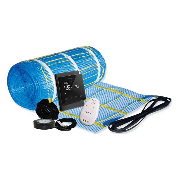 Thermonet 200W/m2 In Screed Heating Kit with Black Thermostat