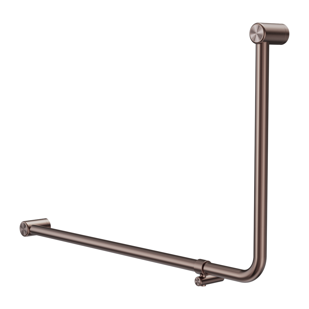 MECCA CARE 32MM DDA 90 DEGREE BENT TUBE GRAB RAIL 600X1000MM BRUSHED BRONZE