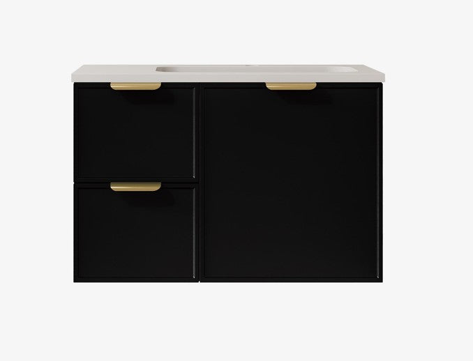Madura Federation Wall Hung Cabinet Matte Black
