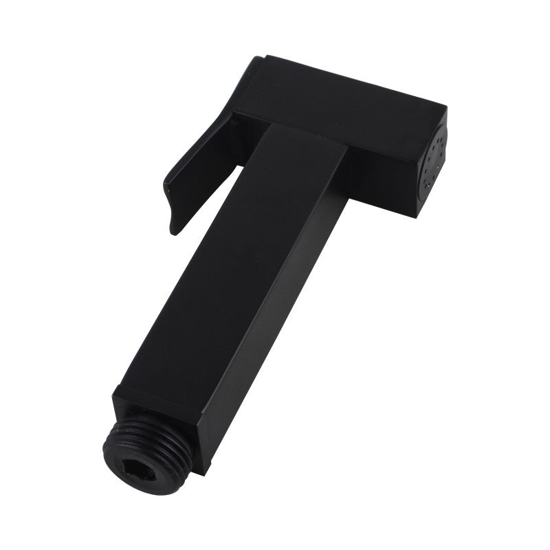 Square Black BrassToilet Bidet Spray Kit with Stainless Steel Hose