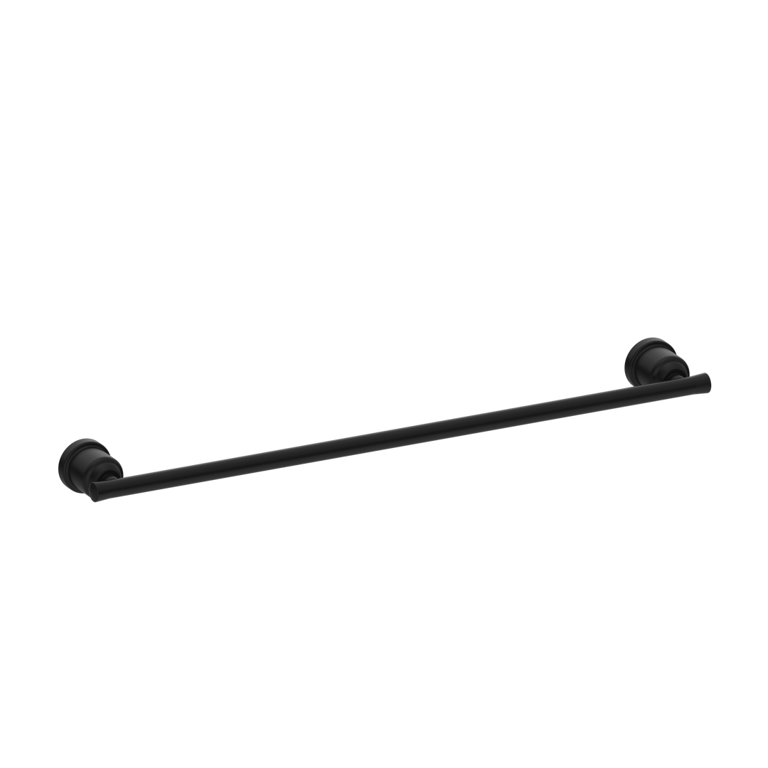 YORK SINGLE TOWEL RAIL 600MM MATTE BLACK