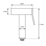 Load image into Gallery viewer, Square Chrome Brass Toilet Bidet Spray Kit with Stainless Steel Hose
