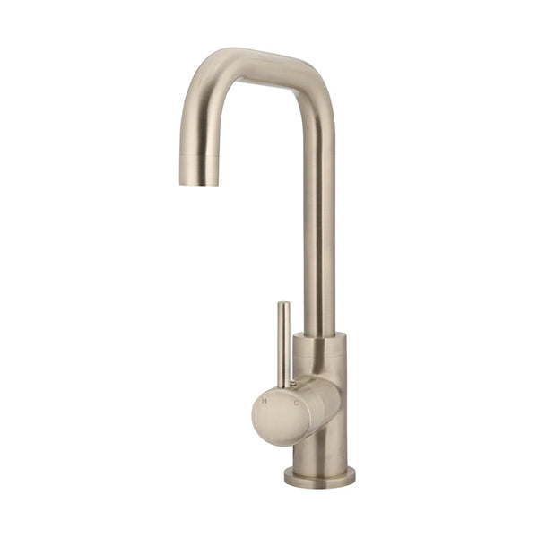 Round Kitchen Mixer Tap - Champagne