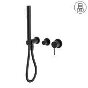 MECCA SHOWER MIXER DIVERTOR SYSTEM SEPARATE BACK PLATE MATTE BLACK
