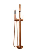 Load image into Gallery viewer, Round Paddle Freestanding Bath Spout and Hand Shower
