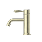 Load image into Gallery viewer, YORK STRAIGHT BASIN MIXER WITH METAL LEVER AGED BRASS
