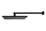 Load image into Gallery viewer, Square Wall Shower 300mm rose, 400mm arm - Matte Black
