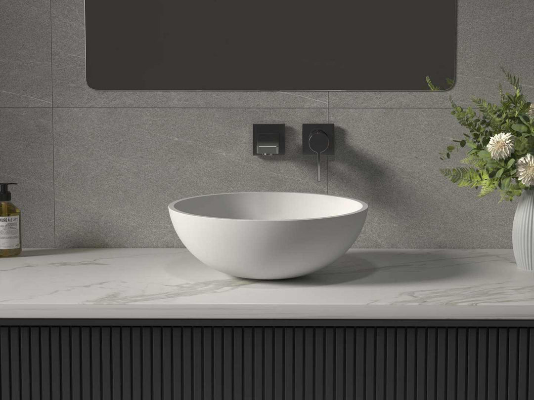 Matte White Cast Solid Surface Basin