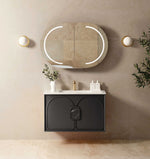 Load image into Gallery viewer, Laguna Black American Oak Wall Hung Vanity
