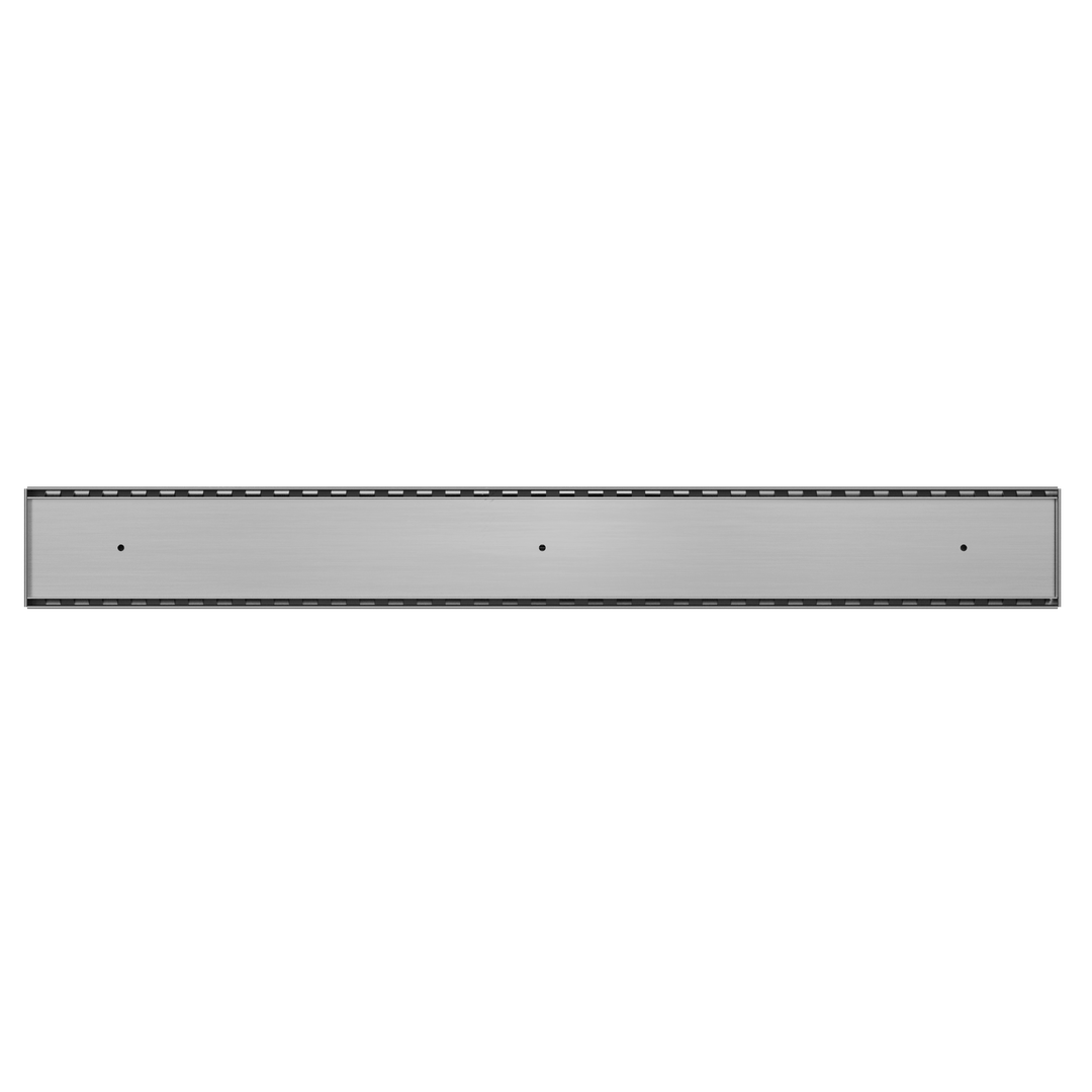 TILE INSERT V CHANNEL FLOOR GRATE 89MM OUTLET WITHOUT OUTLET AND HOLE SAW GUN METAL
