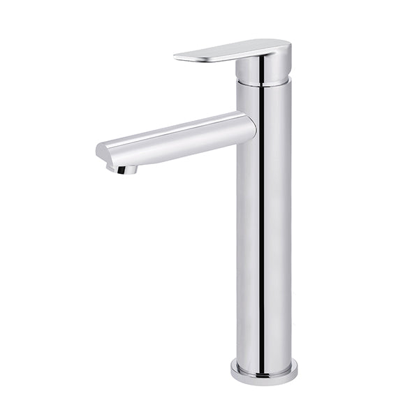 Round Paddle Tall Basin Mixer - Polished Chrome