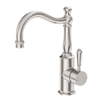 Load image into Gallery viewer, YORK BASIN MIXER HOOK SPOUT WITH METAL LEVER BRUSHED NICKEL
